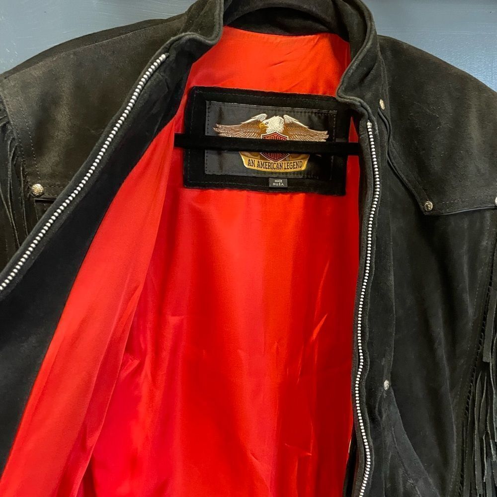 Harley Davidson Suede Fringe Unisex Jacket - Picture 9 of 13